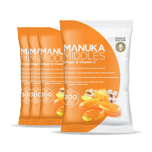 4 x Manuka Middles – Manukahoning & Gember